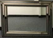 MODERN SILVERED WOOD MIRRORMod