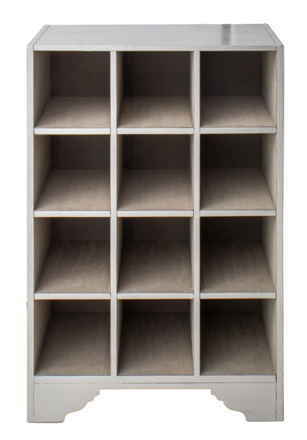 MODERN SILVERED WOOD SHOE CABINET