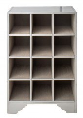 MODERN SILVERED WOOD SHOE CABI