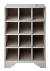 MODERN SILVERED WOOD SHOE CABI