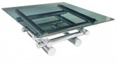 MODERN SMOKED GLASS CHROMED ST