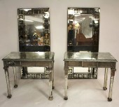 MODERN SMOKY GLASS SIDE TABLES