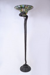 MODERN SNAKE FORM STAINED GLAS