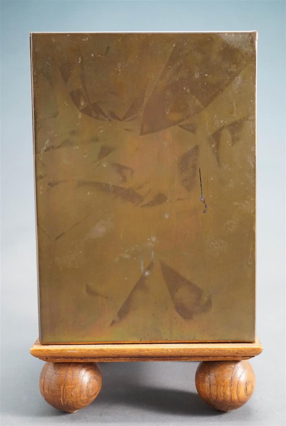 MODERN SQUARE BRASS WASTE CAN, H: