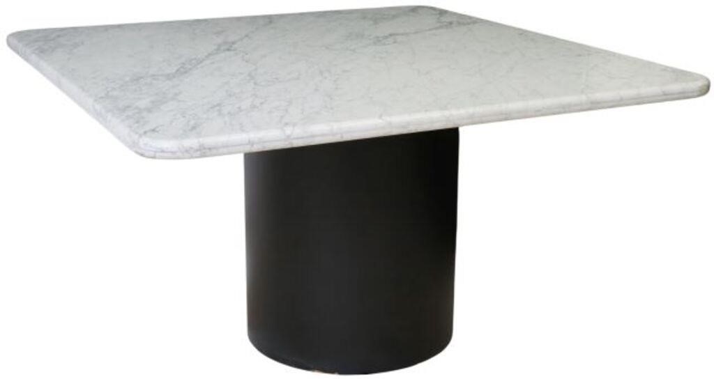 MODERN SQUARE MARBLE-TOP PEDESTAL