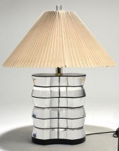 MODERN STACKED LUCITE TABLE LA