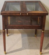 MODERN STAINED FRUITWOOD TABLE