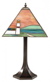 MODERN STAINED GLASS SHADE WIT