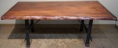 MODERN STAINED WOOD TOP AND HA
