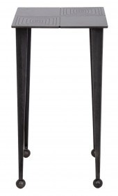 MODERN STEEL SIDE TABLE, 20TH