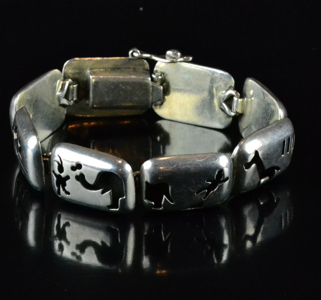 Modern Sterling Bracelet Zoo
