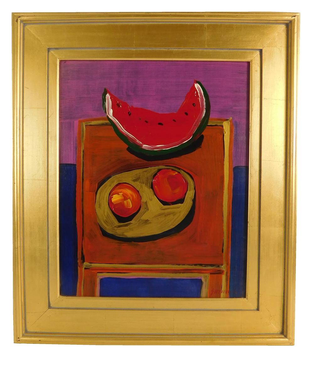 MODERN STILL LIFE, OIL ON MASONITE,