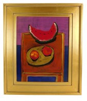 MODERN STILL LIFE, OIL ON MASO