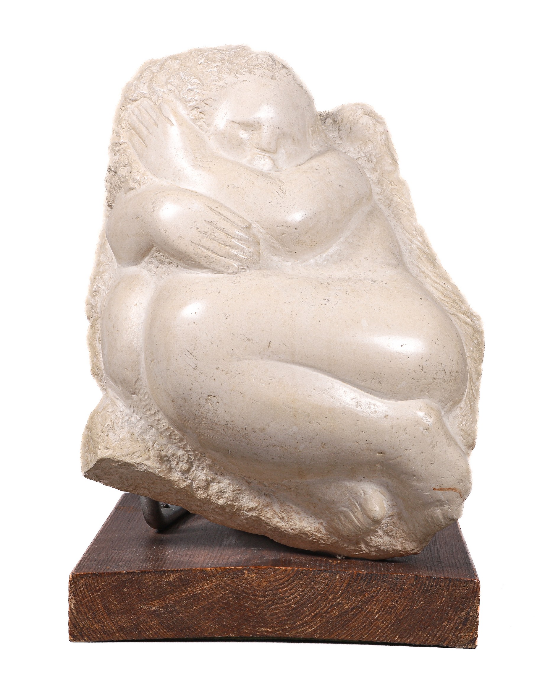 Modern stone sculpture of a