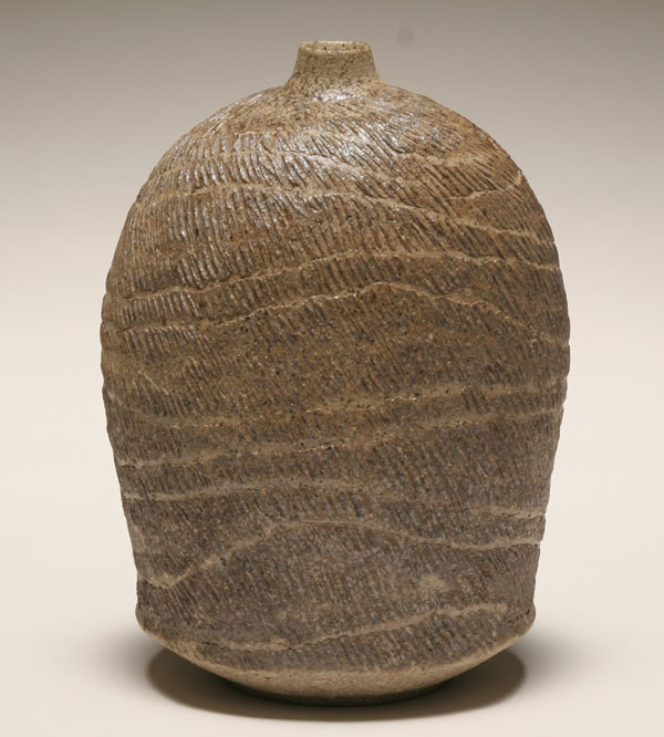Modern stoneware vase in the