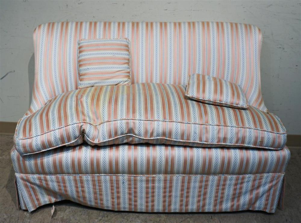 MODERN STRIPE UPHOLSTERED ARMLESS