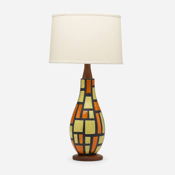 Modern. table lamp. c. 1950, glazed