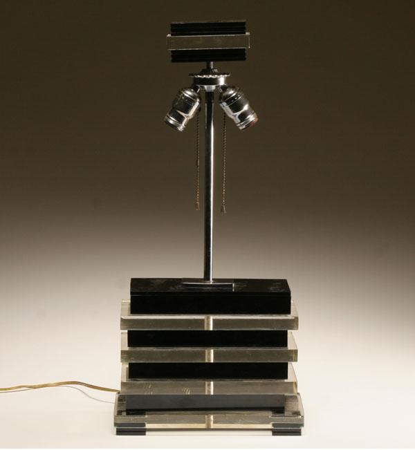 Modern table lamp; tiered