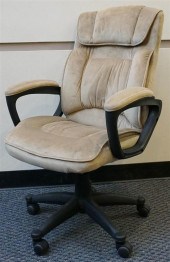 MODERN TAN ULTRASUEDE AND BLAC