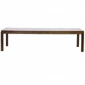 MODERN TEAK AND GLASS LOW COFF