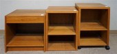 MODERN TEAK LOW OPEN BOOKCASE