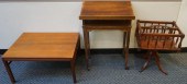 MODERN TEAK LOW SIDE TABLE, FE