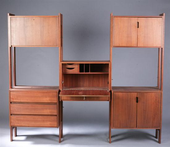 MODERN TEAKWOOD BOOKCASE.