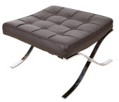 MODERN TUFTED BROWN LEATHER CH