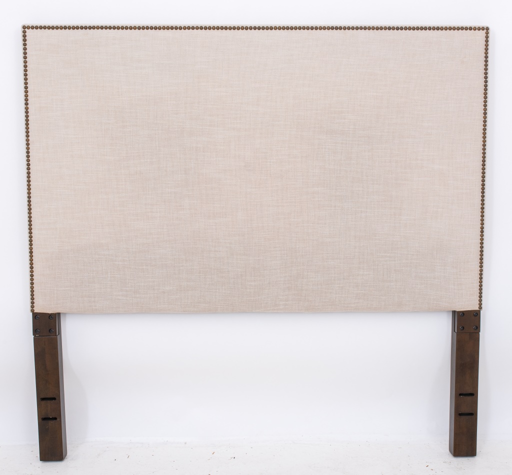 MODERN UPHOLSTERED BEIGE FULL BED