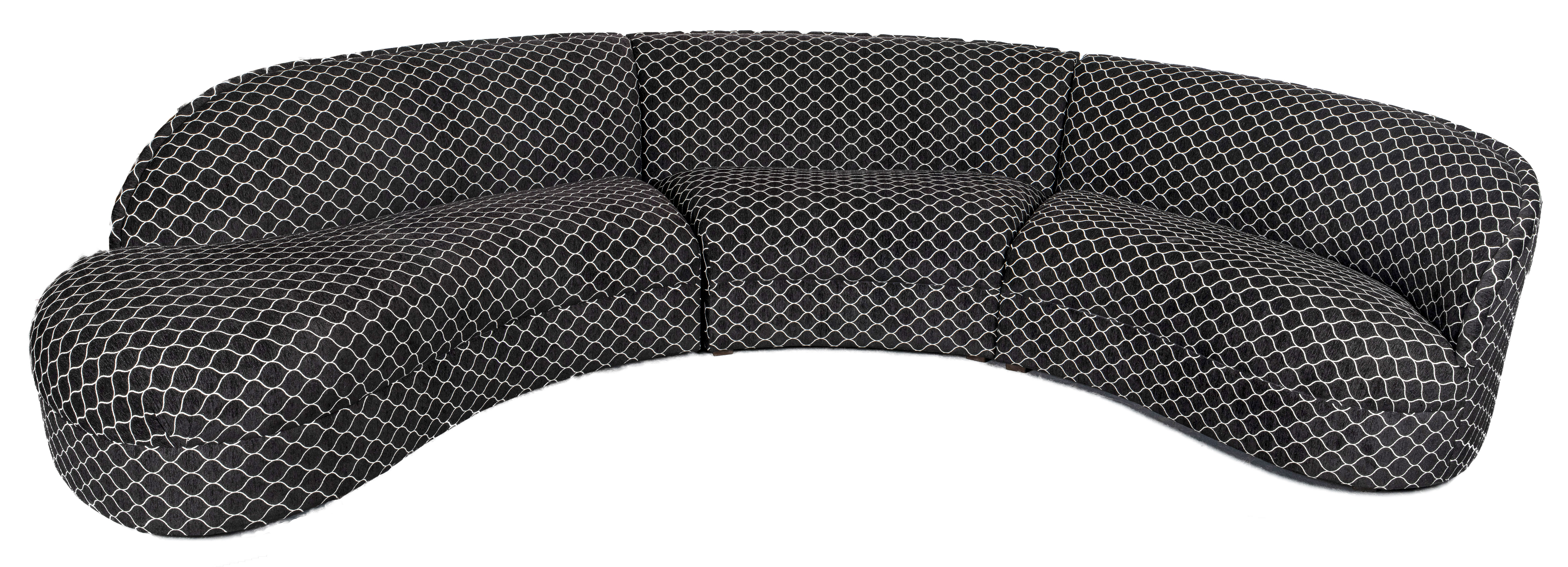 MODERN UPHOLSTERED BLACK AND