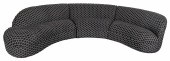 MODERN UPHOLSTERED BLACK AND W