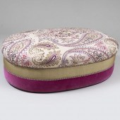 MODERN VELVET UPHOLSTERED OVAL