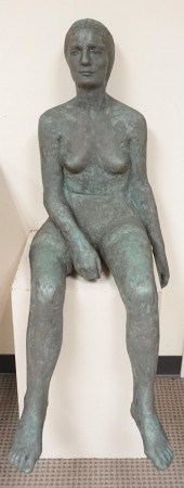 MODERN VERDIGRIS BRONZE SCULPT