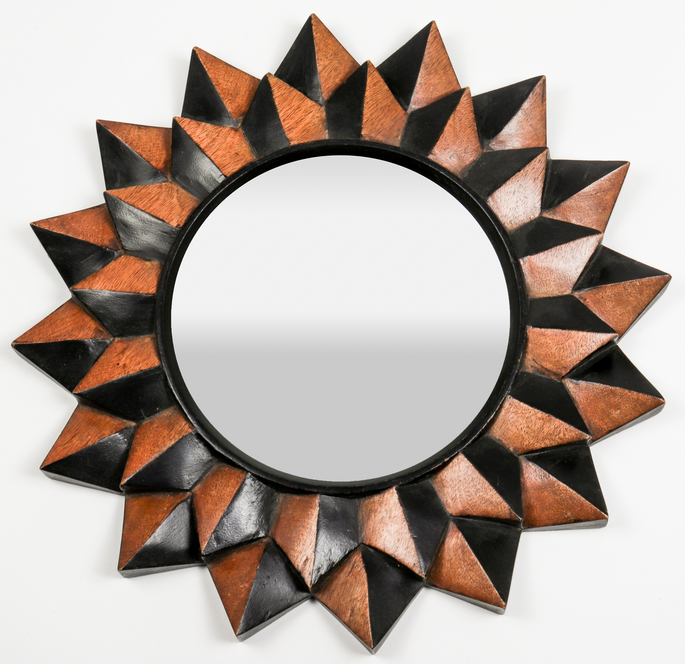 MODERN WALNUT & EBONIZED SUNBURST