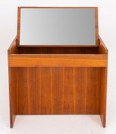 MODERN WALNUT VANITY TABLE, 19