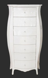 MODERN WHITE LACQUER 7-DRAWER