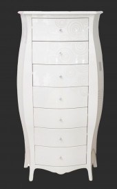 MODERN WHITE LACQUER 7-DRAWER