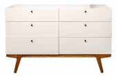 MODERN WHITE LACQUERED WOODEN