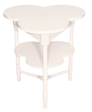 MODERN WHITE PAINTED CLOVER