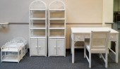 MODERN WHITE PAINTED WICKER DR