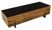 MODERN WOOD & IRON COFFEE TABL