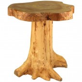 MODERN WOOD TREE TRUNK SIDE TA