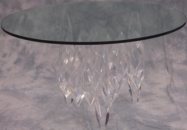 Moderne lucite and plate glass DR