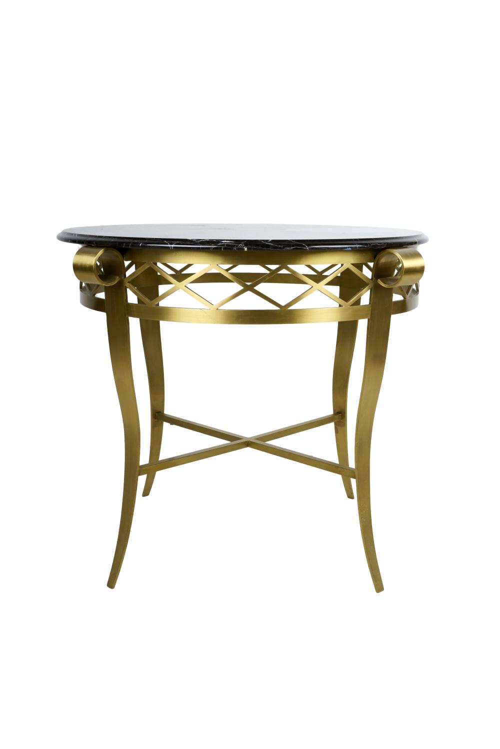 MODERNE STYLE MARBLE & GILT METAL