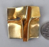 MODERNIST 18K GOLD DESIGNER PI