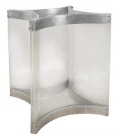 MODERNIST ACRYLIC AND STEEL TA