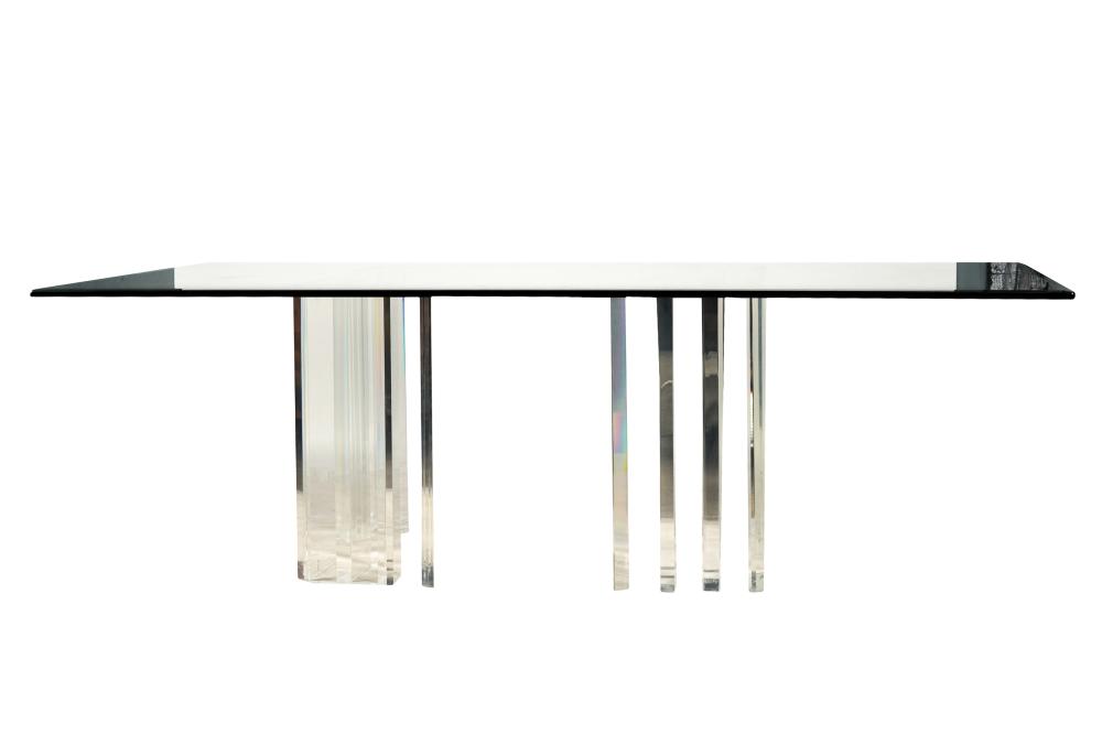 MODERNIST ACRYLIC & GLASS DINING