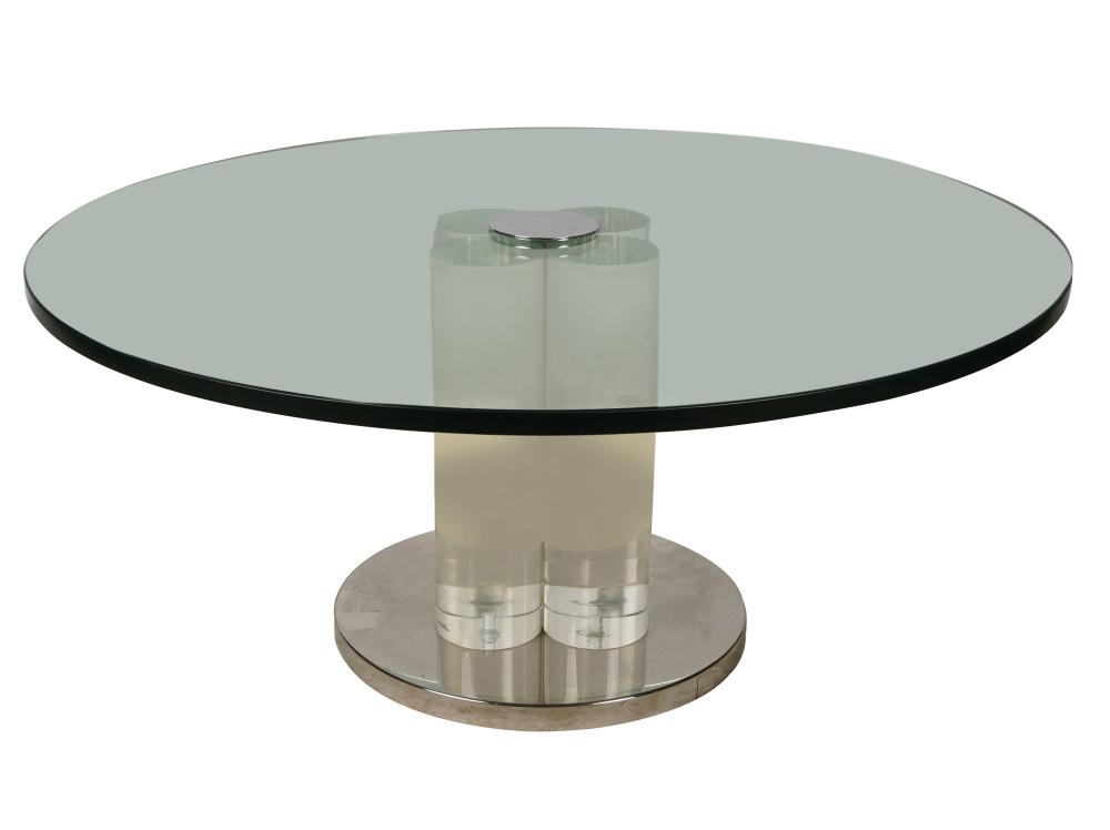 MODERNIST ACRYLIC ROUND COFFEE