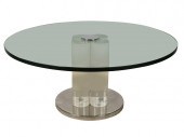 MODERNIST ACRYLIC ROUND COFFEE