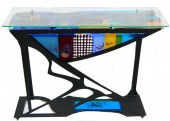 MODERNIST ART GLASS BLACK META